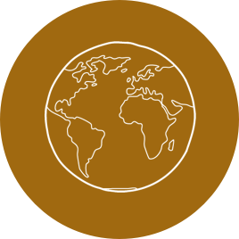 Drawing of the planet Earth.